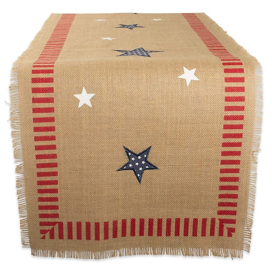 DII® 74" 4th of July Jute Table Runner